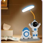 FunBlast LED Table Lamp - Robot Shaped LED Rechargeable Desk Lamp With Space Theme Sharpner Study Desk....