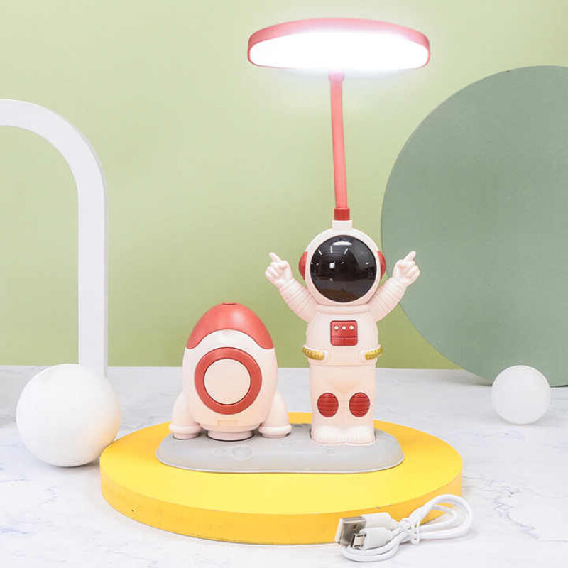 FunBlast LED Table Lamp - Robot Shaped LED Rechargeable Desk Lamp With Space Theme Sharpner Study Desk....