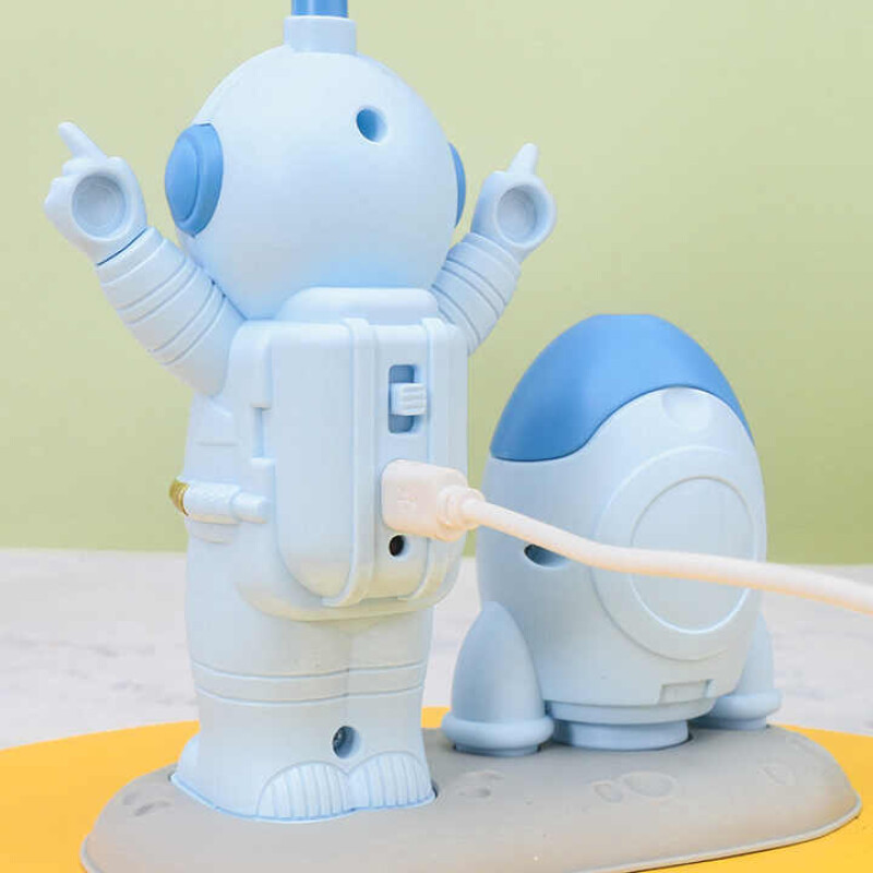 FunBlast LED Table Lamp - Robot Shaped LED Rechargeable Desk Lamp With Space Theme Sharpner Study Desk....