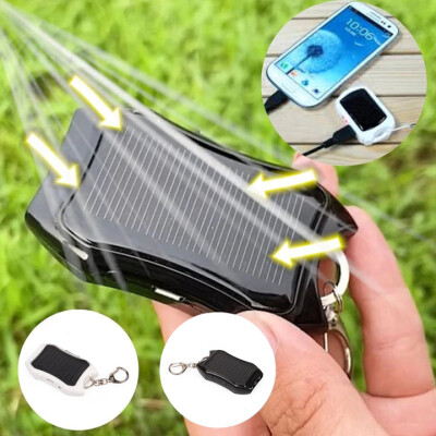 1200mAh Power Bank Charger Keychain with 3 LED Mini Portable Solar Panel Charger