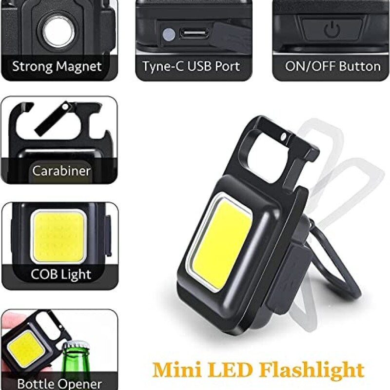 COB Rechargeable Keychain Light