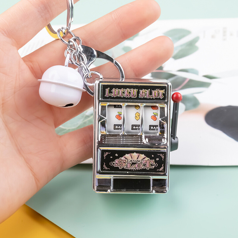 Creative Mini Slot Machine Keychain Jingle Car Keychains for Children Party Gift