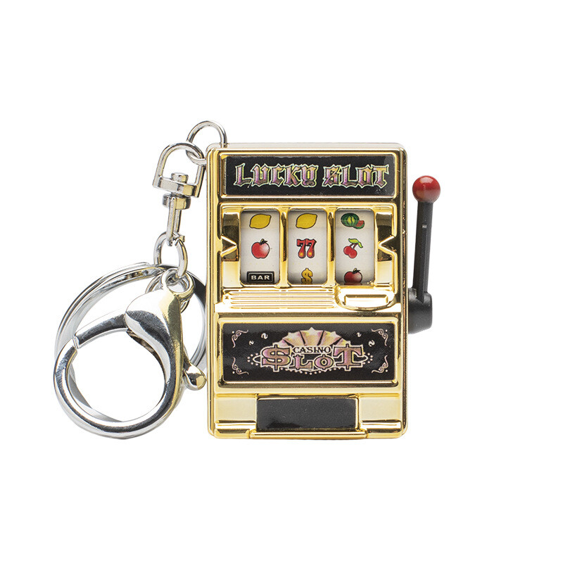 Creative Mini Slot Machine Keychain Jingle Car Keychains for Children Party Gift